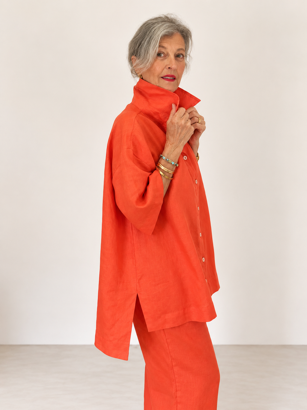 Classic Shirt (short)- Orange
