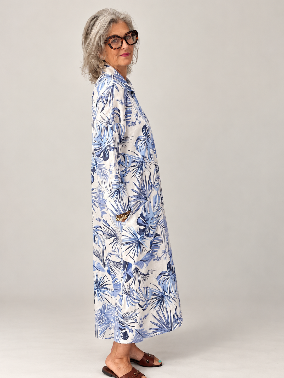 River Indigo Dress- Floral