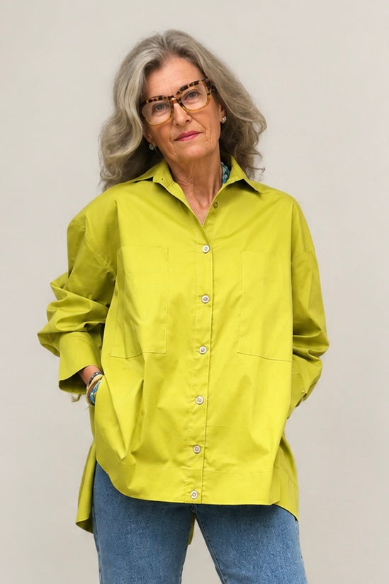 Rosemary Shirt- Chartreuse