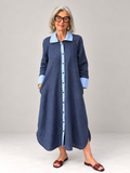 River Indigo Dress- Contrast Denim