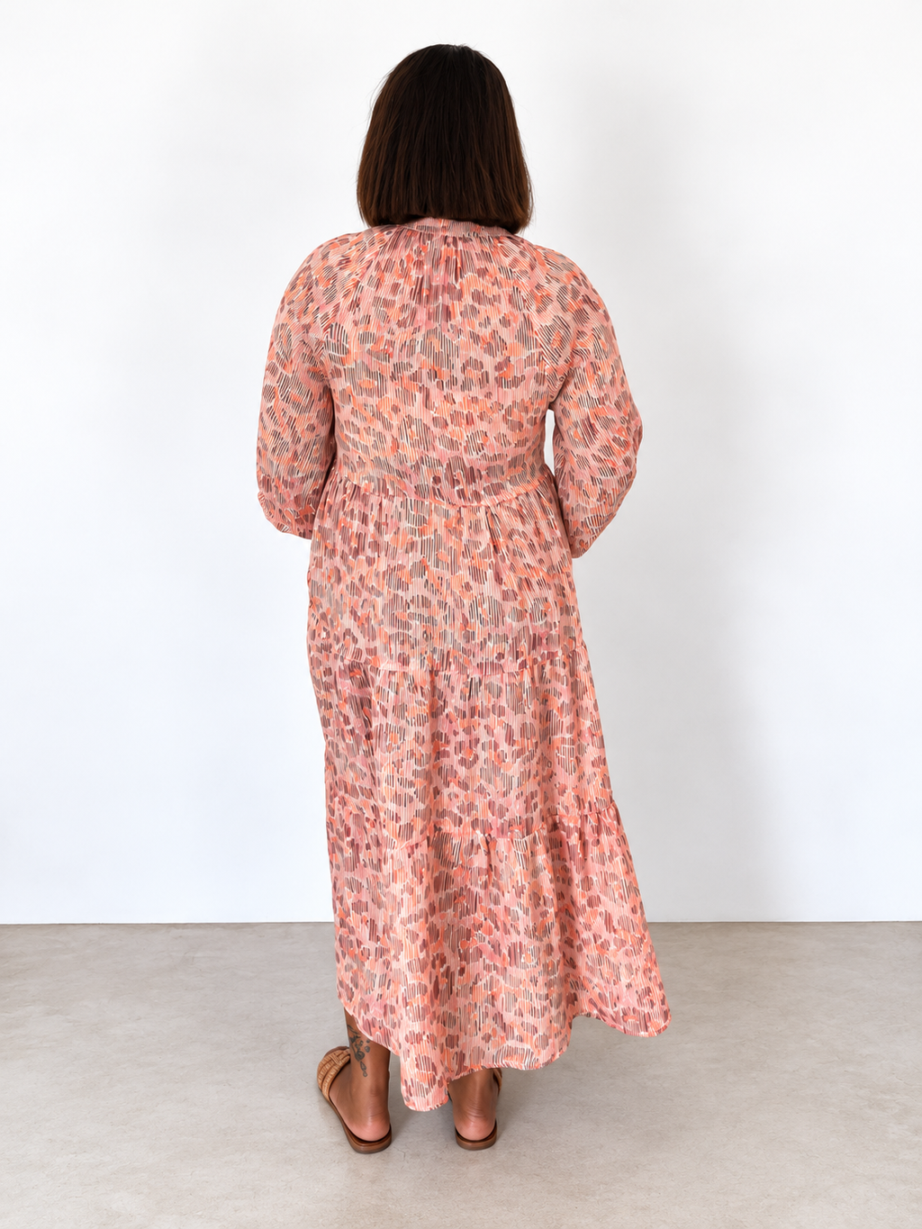 Poppy Dress- Pink Leopard