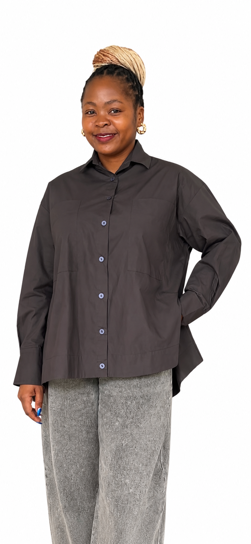 Rosemary Shirt- Charcoal