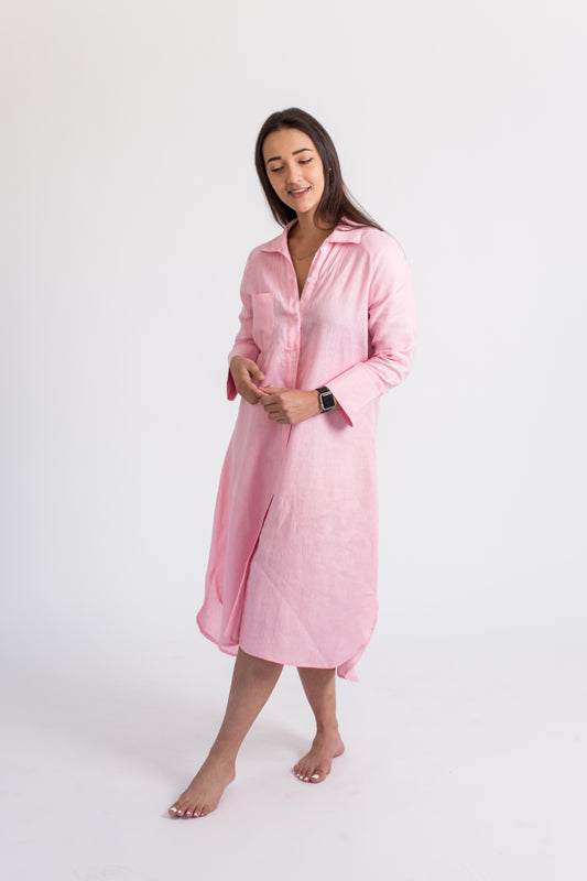 River Indigo Dress- Pink