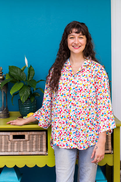 Begonia Blouse- Rainbow