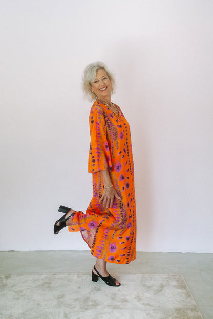 Wattle Kaftan- Orange