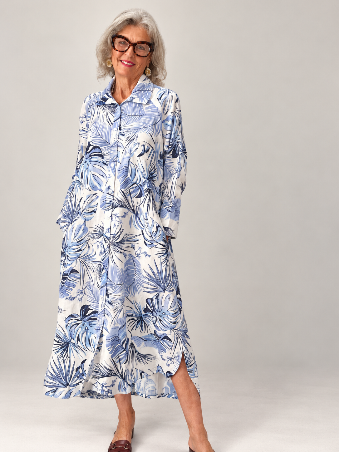 River Indigo Dress- Floral