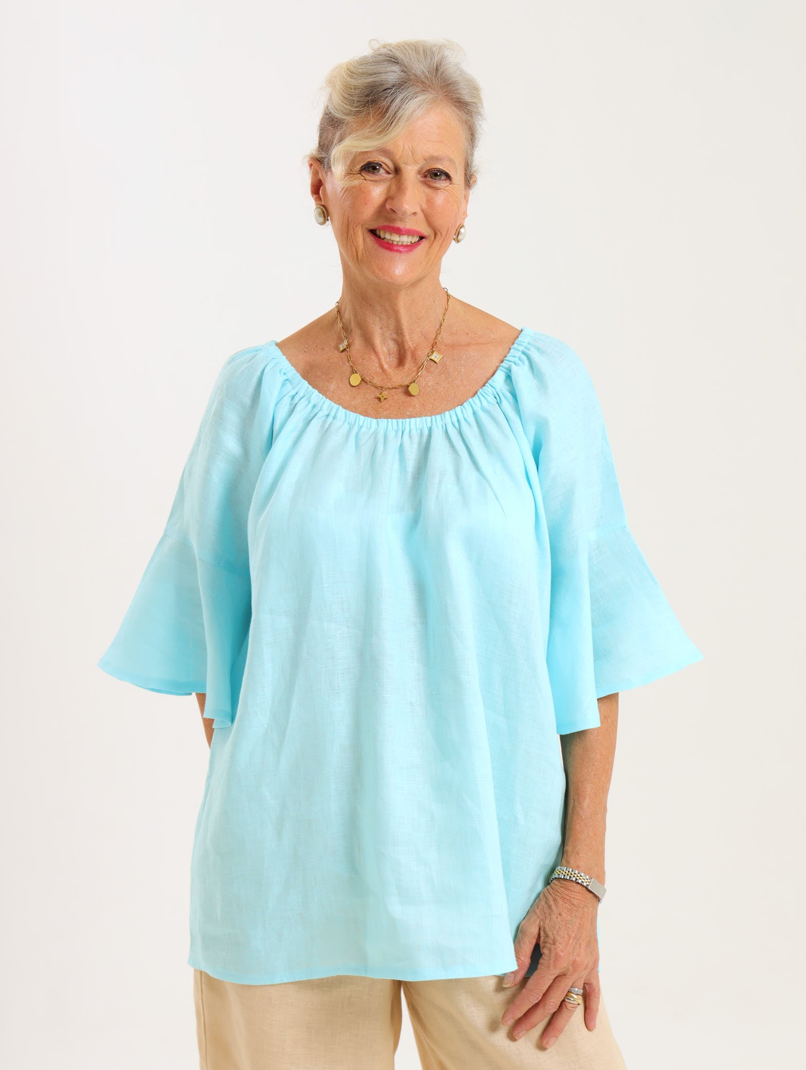 Oleander Shirt- Turquoise