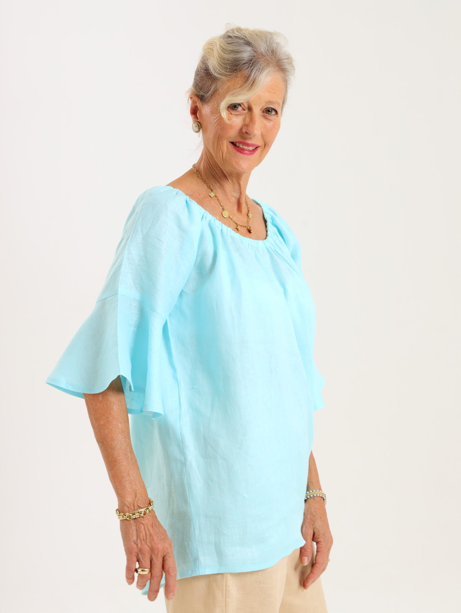 Oleander Shirt- Turquoise