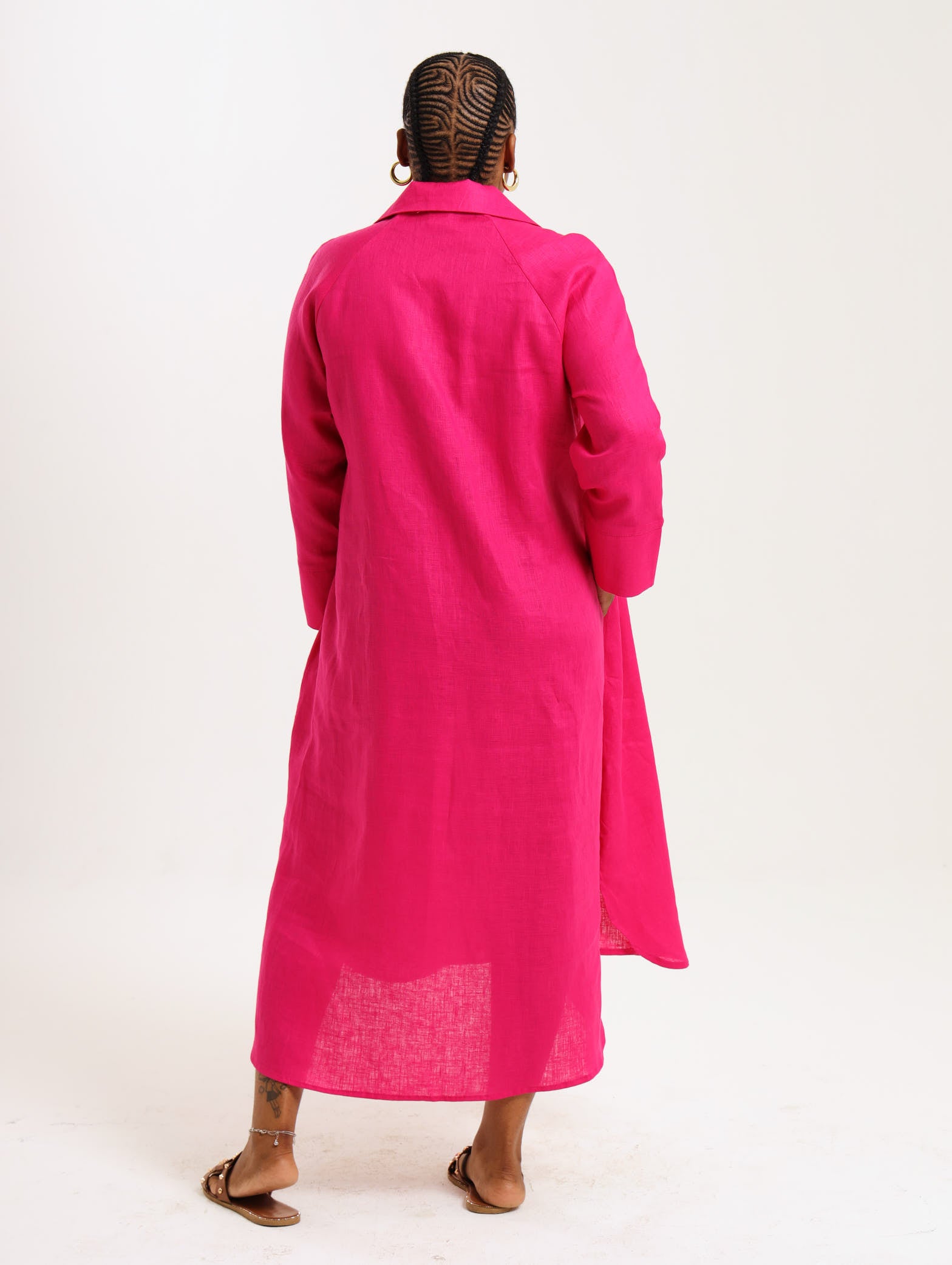 River Indigo Dress- Cerise