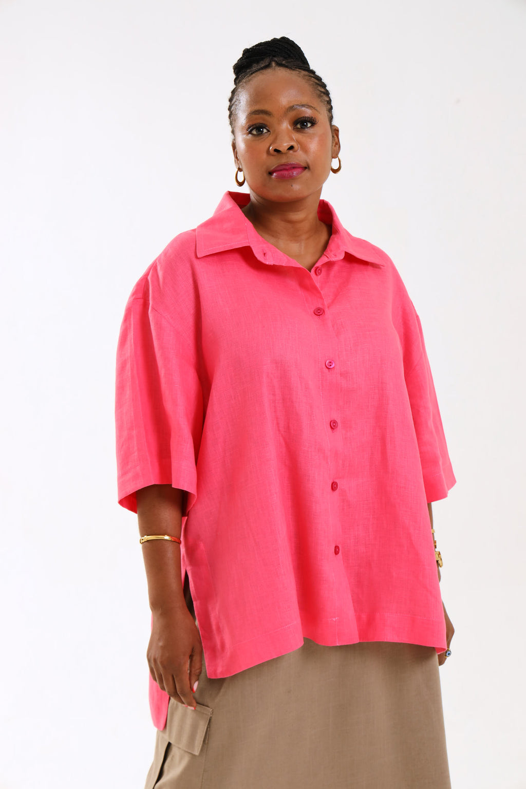 Classic Shirt (short)- Coral