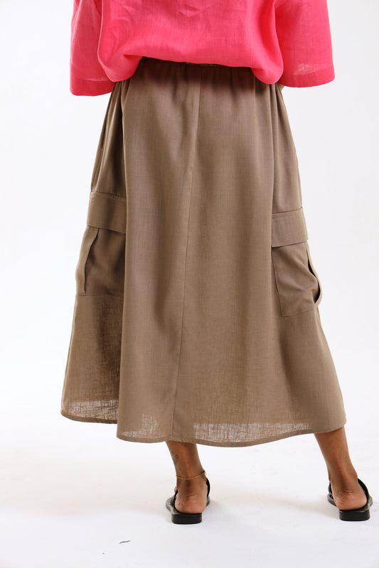 Cargo Skirt- Cafe