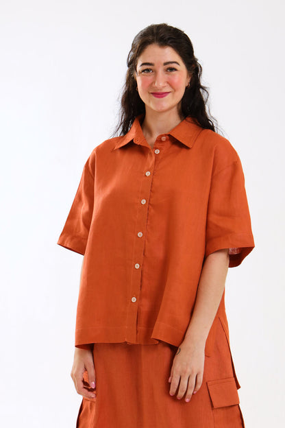 Classic Shirt (short)- Rust