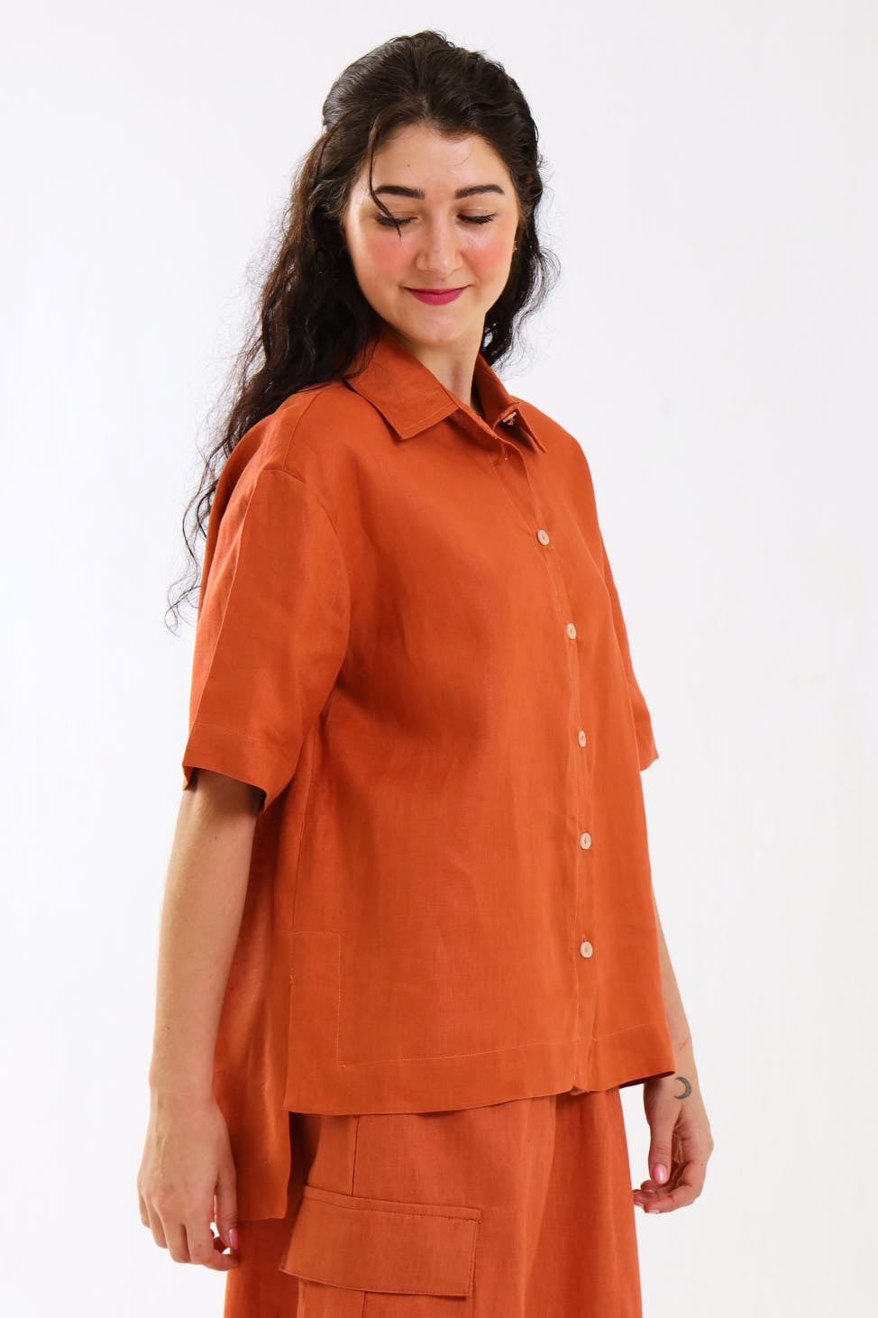 Classic Shirt (short)- Rust
