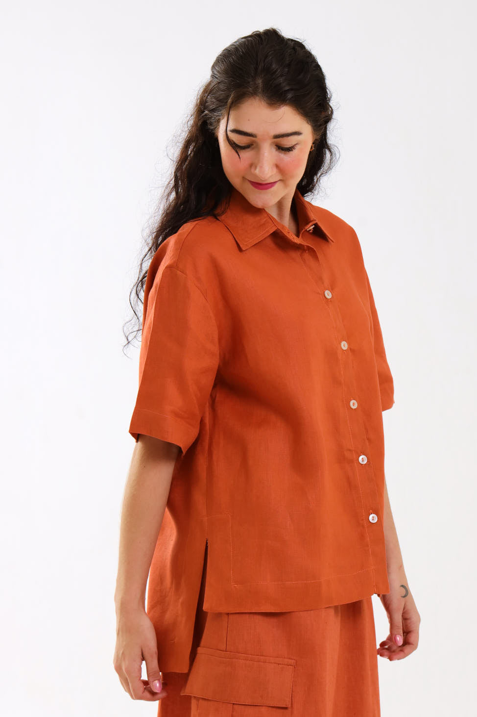 Classic Shirt (short)- Rust