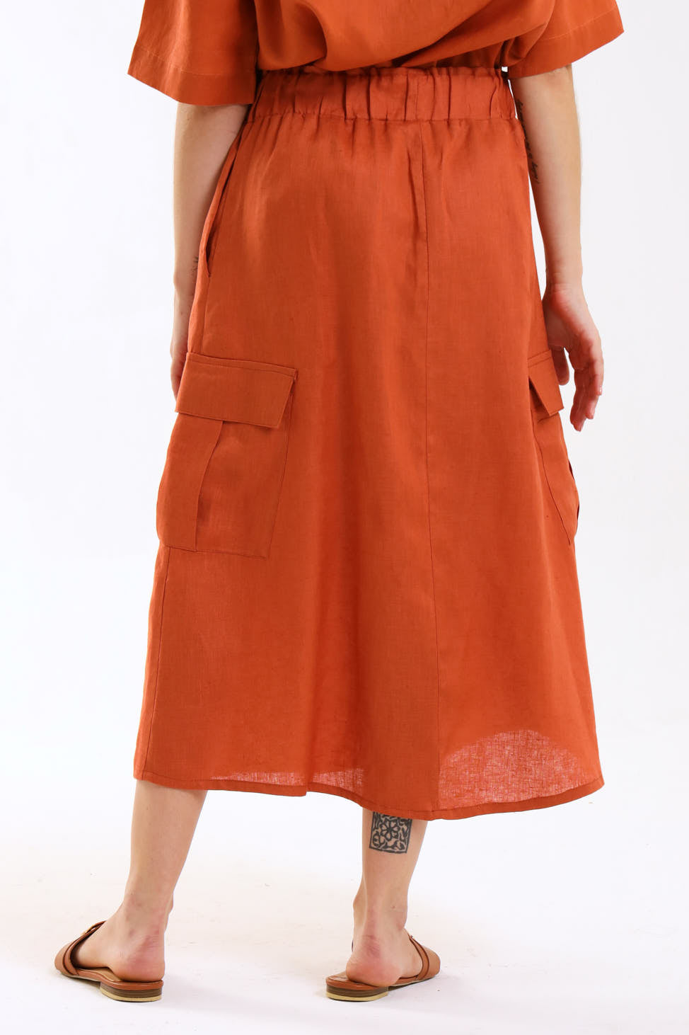Cargo Skirt- Rust
