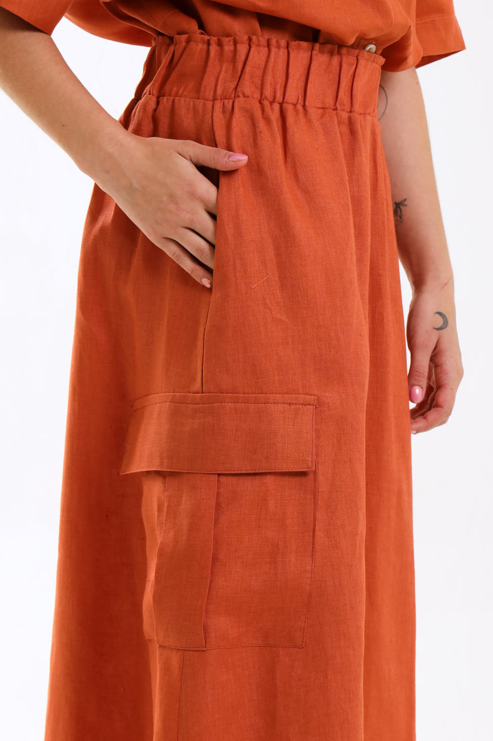 Cargo Skirt- Rust