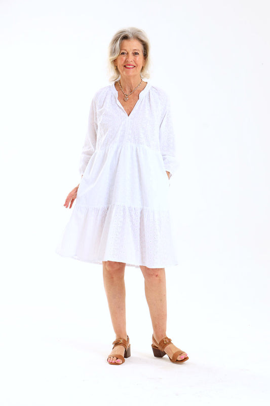 Poppy Dress (short) - White