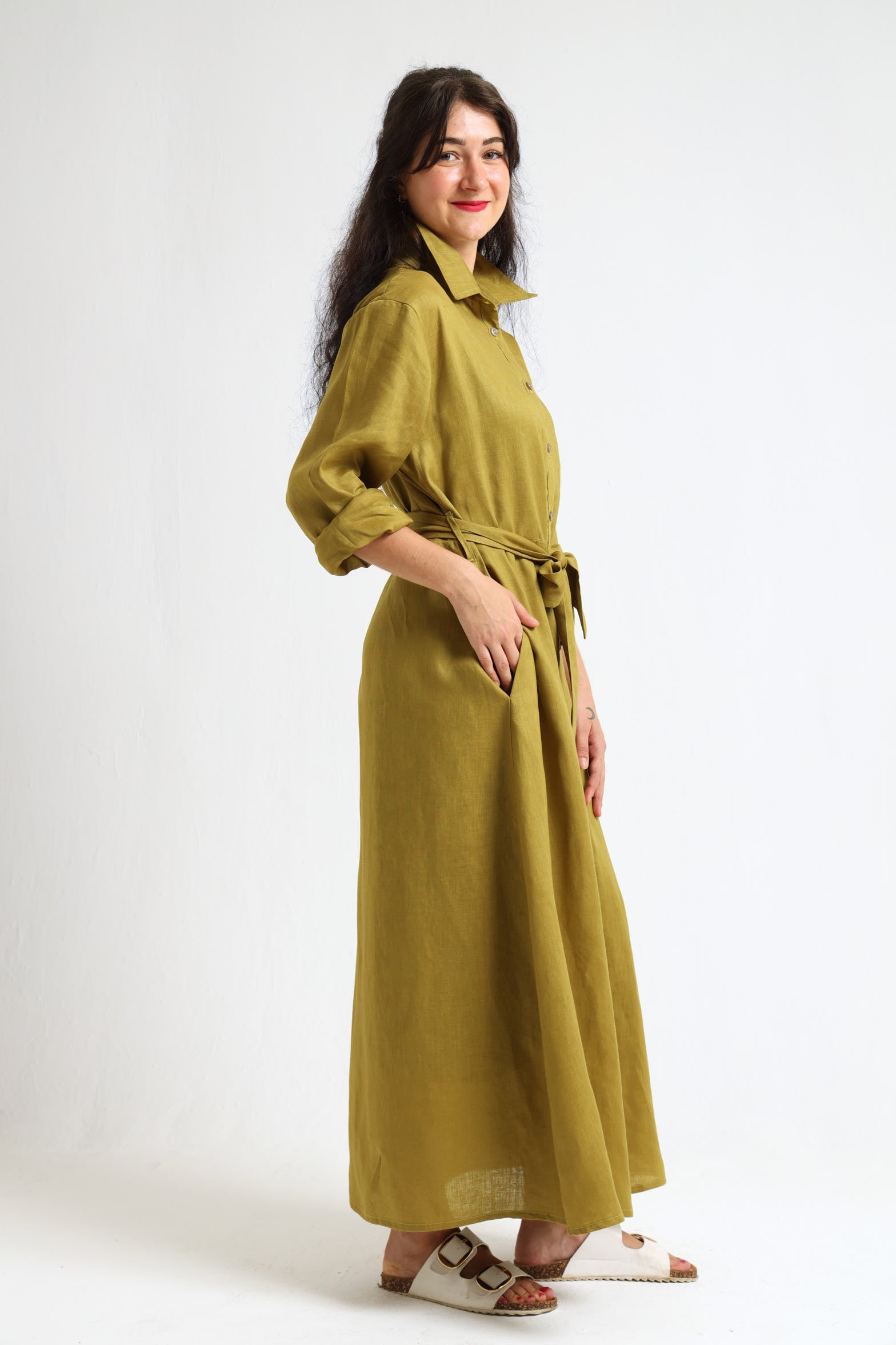 Winter Shirt-Waister- Olive