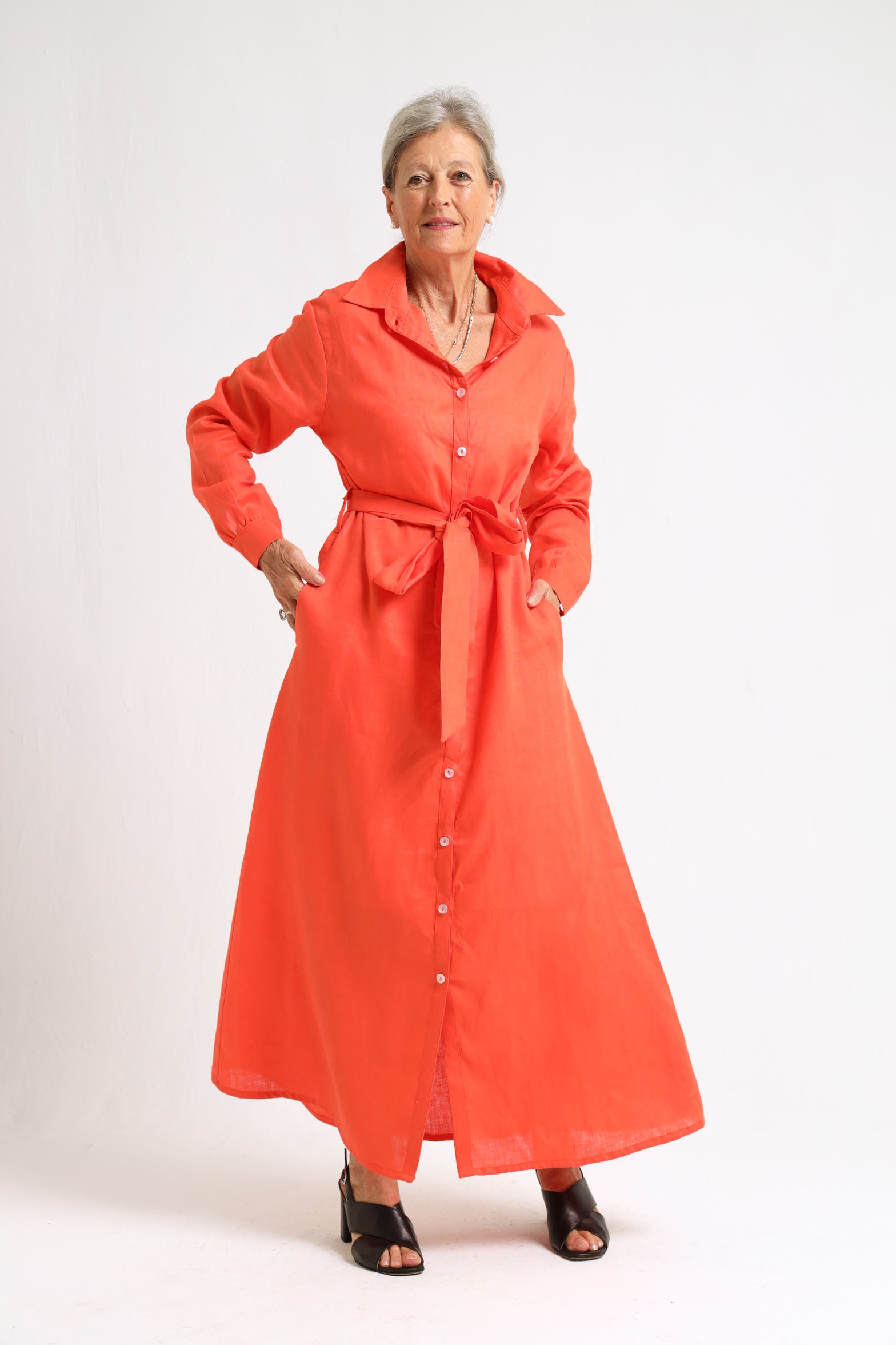 Winter Shirt-Waister- Orange