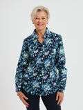 Hibiscus Shirt- Navy