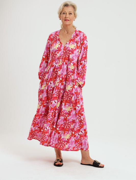 Poppy Dress: Pink Floral