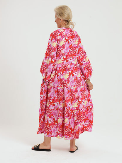 Poppy Dress: Pink Floral