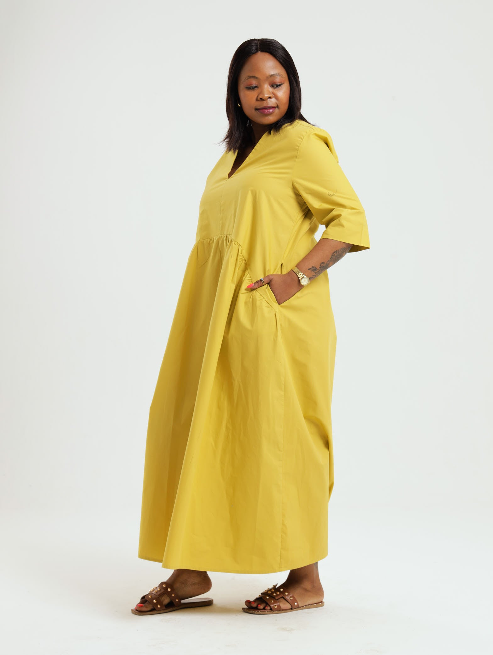 Lala Dress- Chartreuse