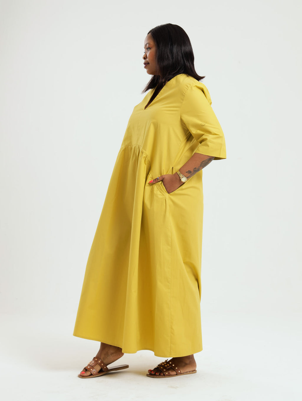 Lala Dress- Chartreuse