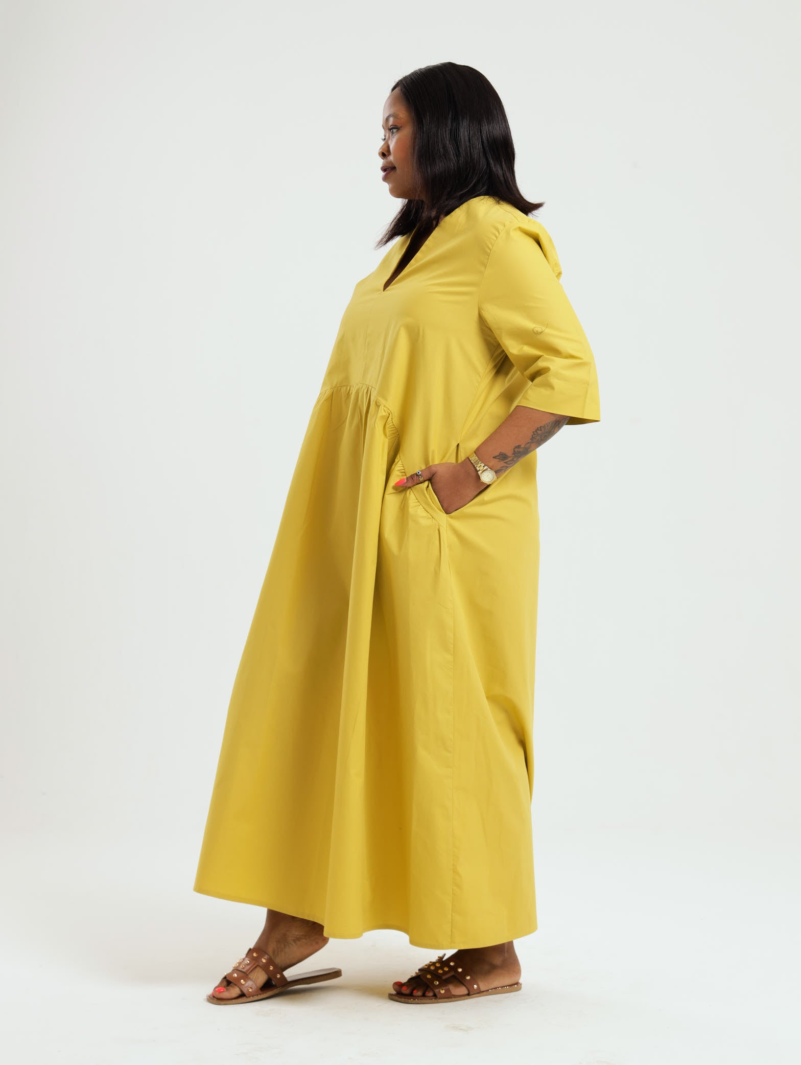 Lala Dress- Chartreuse