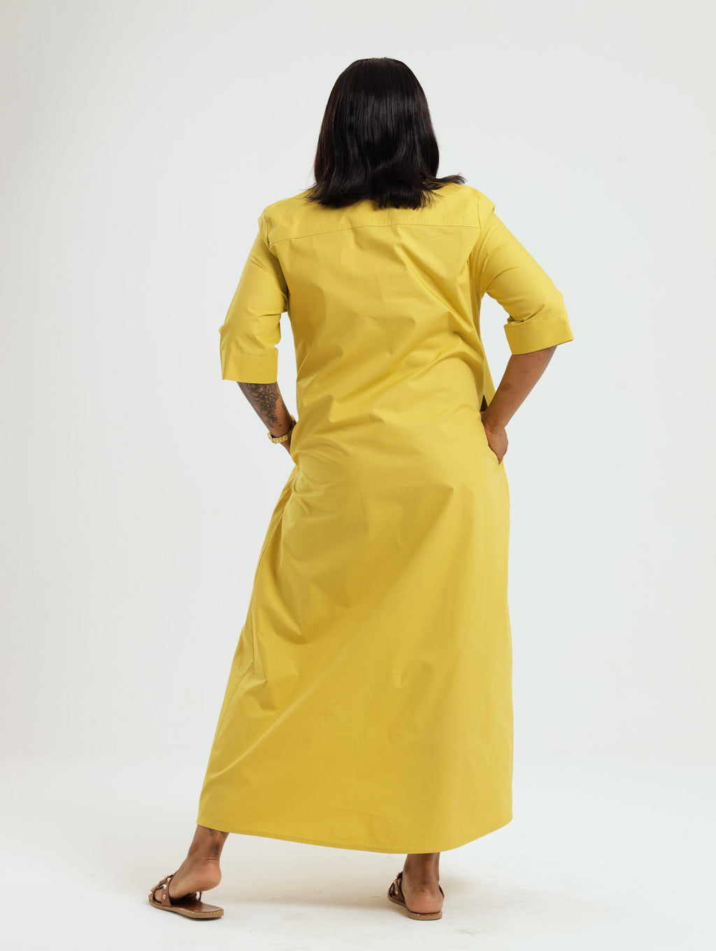 Akosa Ressd Lala Dress- Chartreuse – River Indigo SA