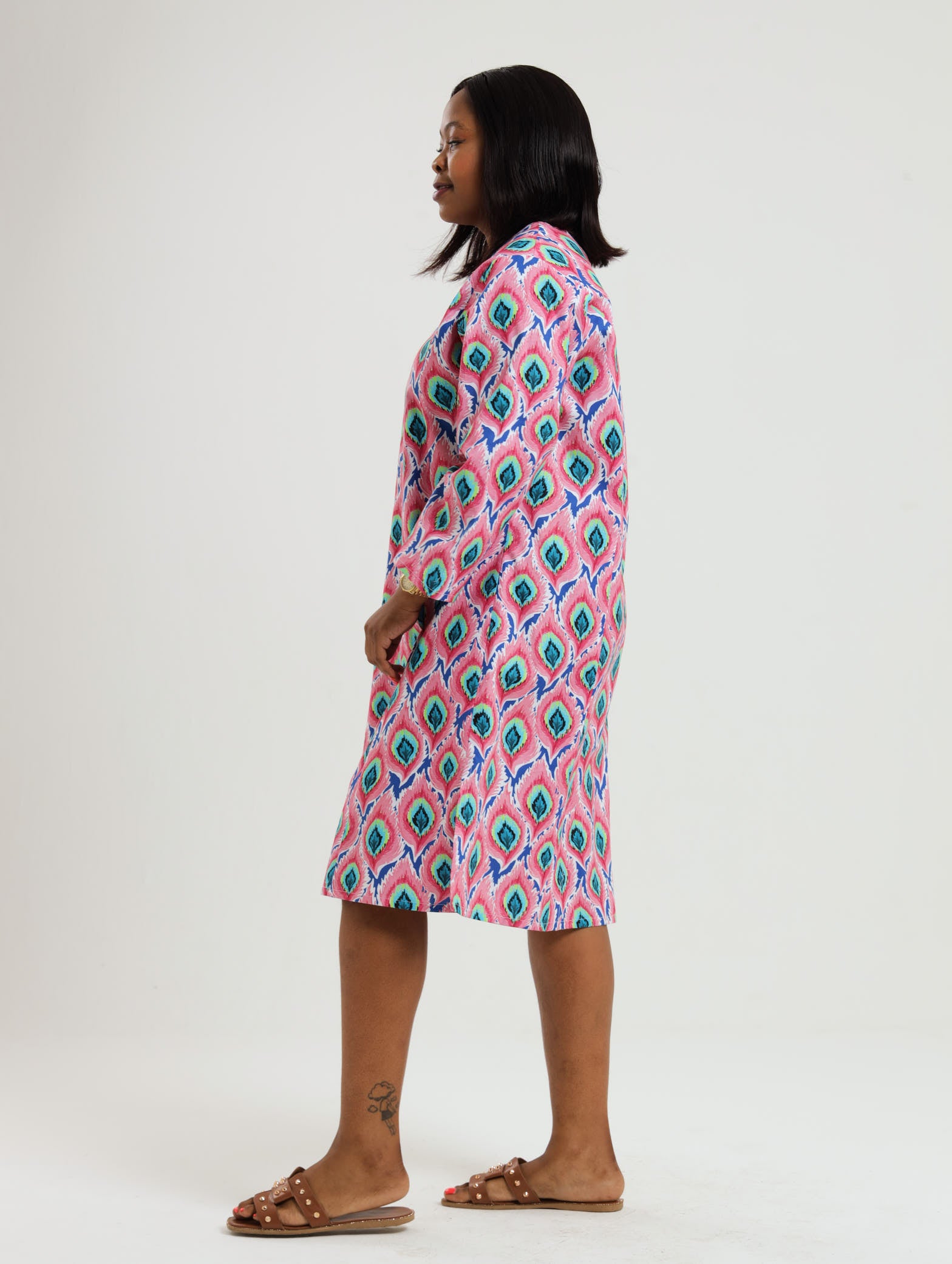 Bamboo Tunic- Pink Ikat