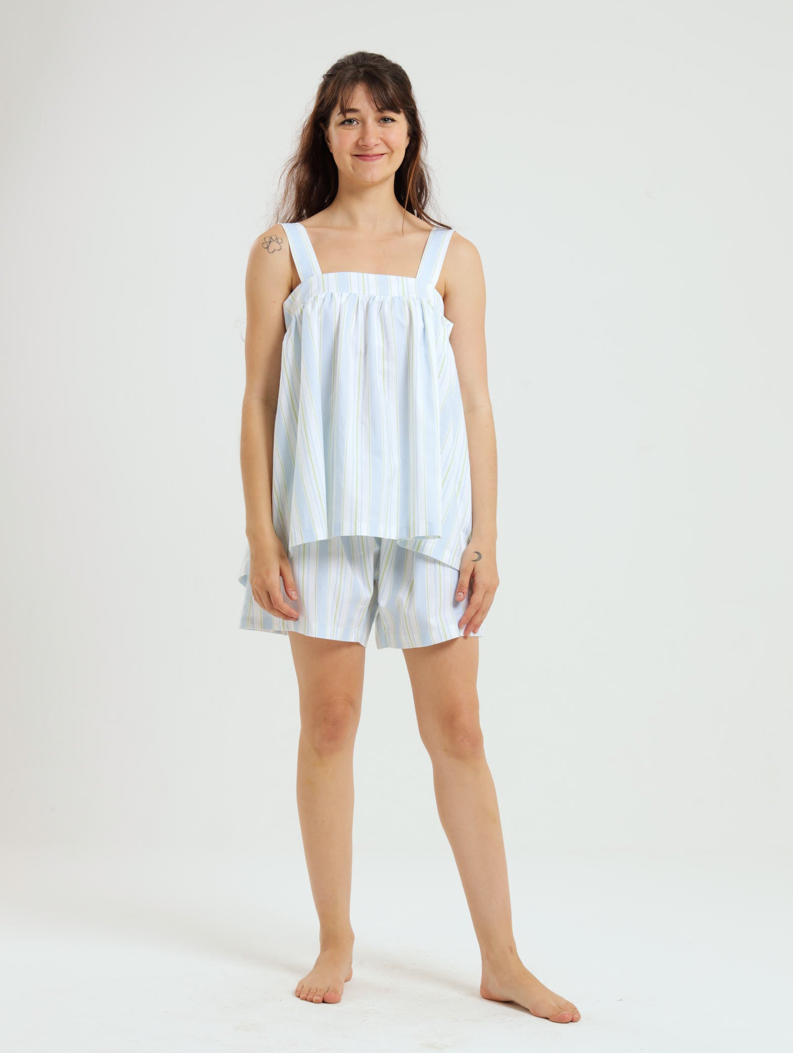 Palm PJs- Blue Stripe