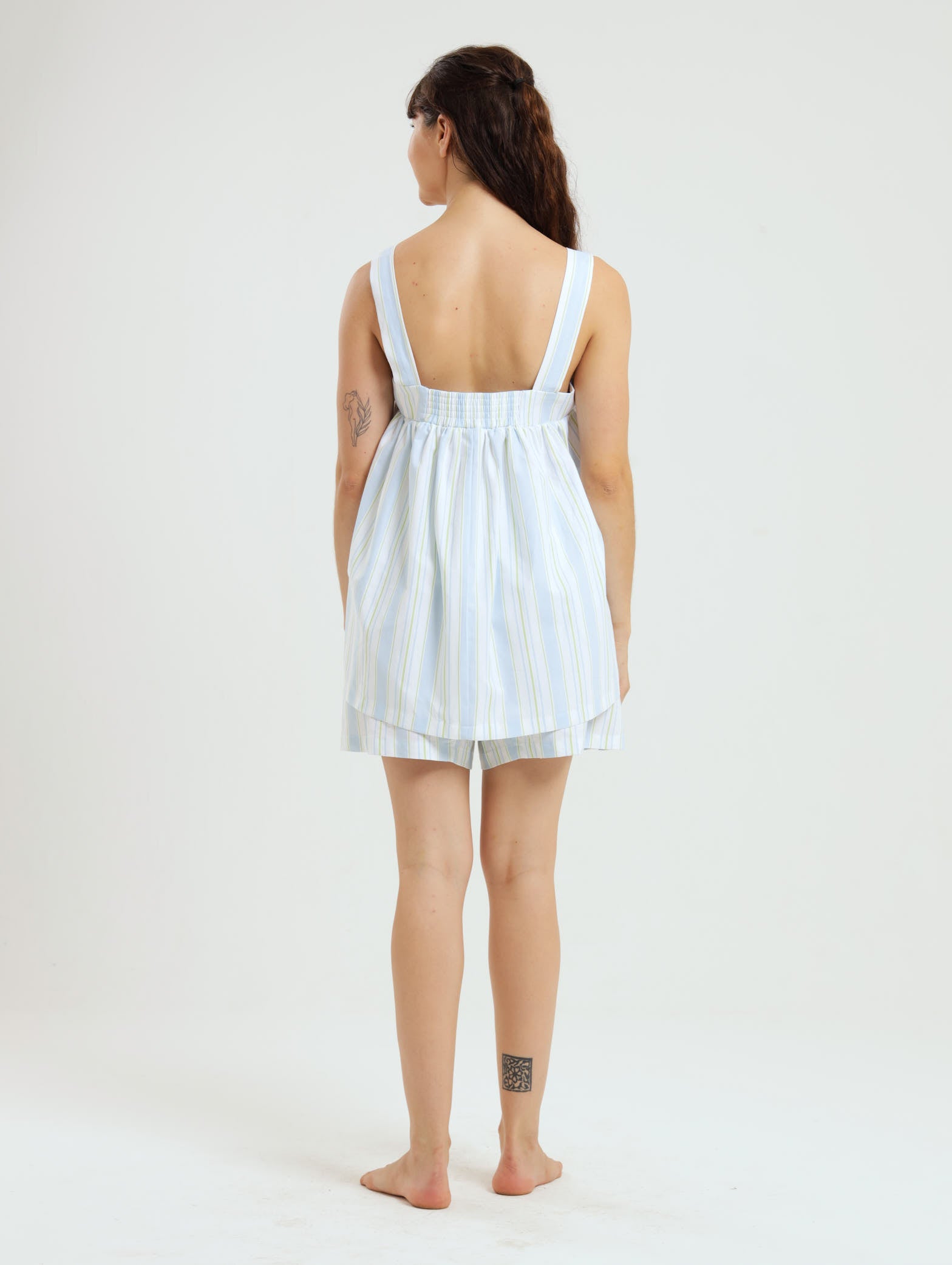 Palm PJs- Blue Stripe