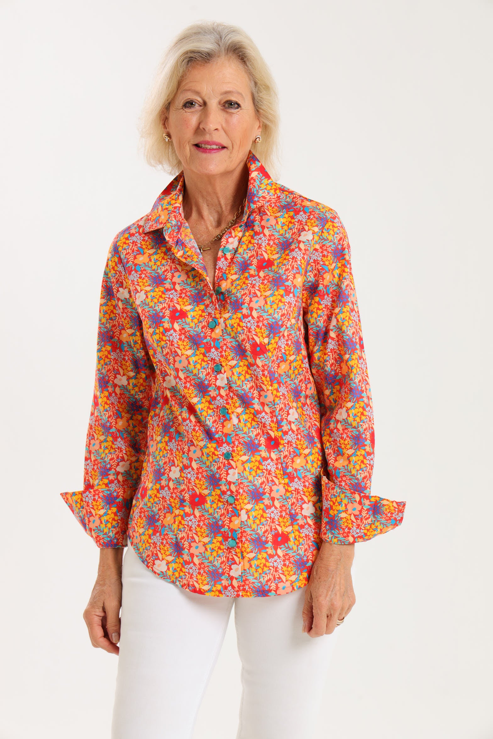 Hibiscus Shirt- Orange