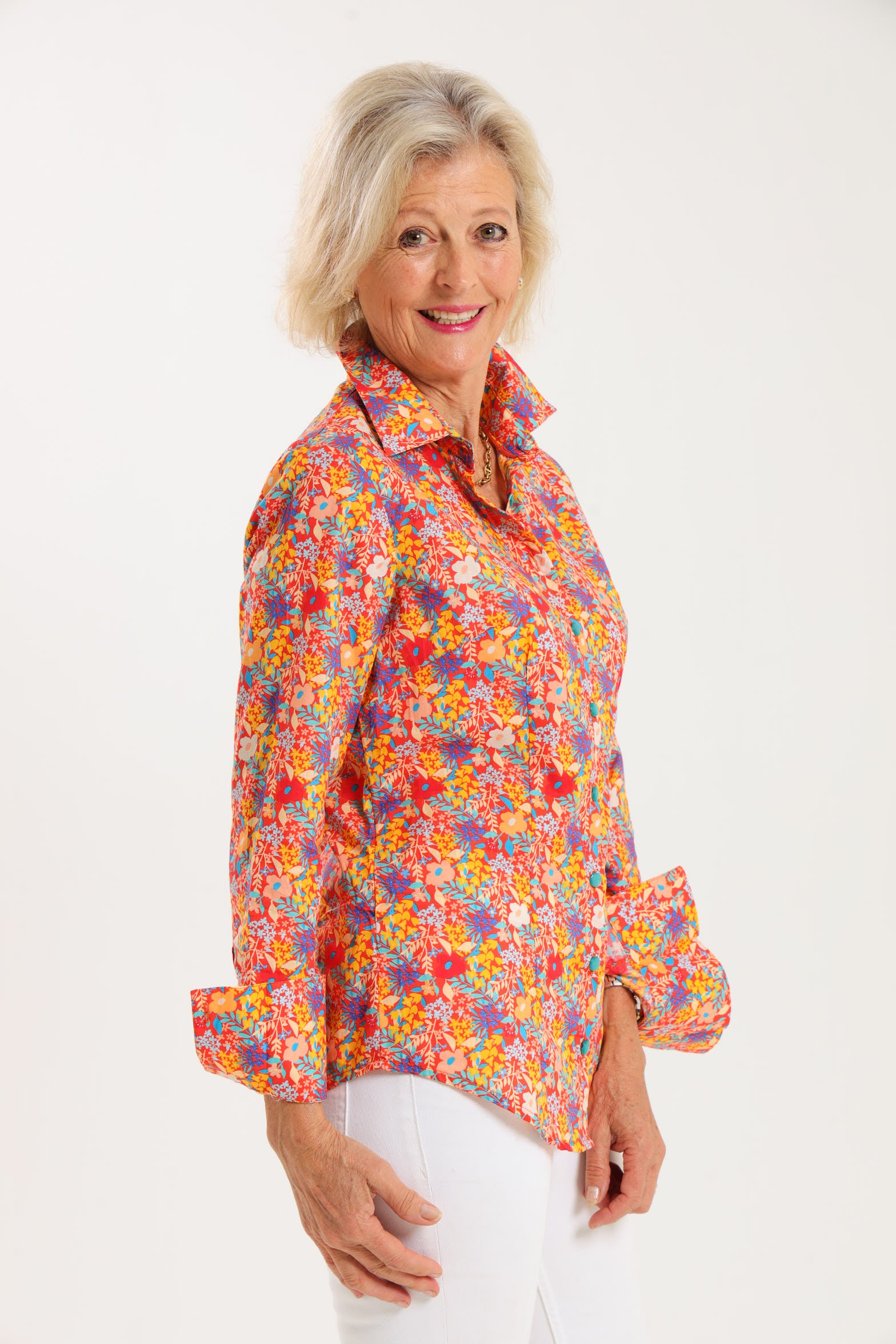 Hibiscus Shirt- Orange