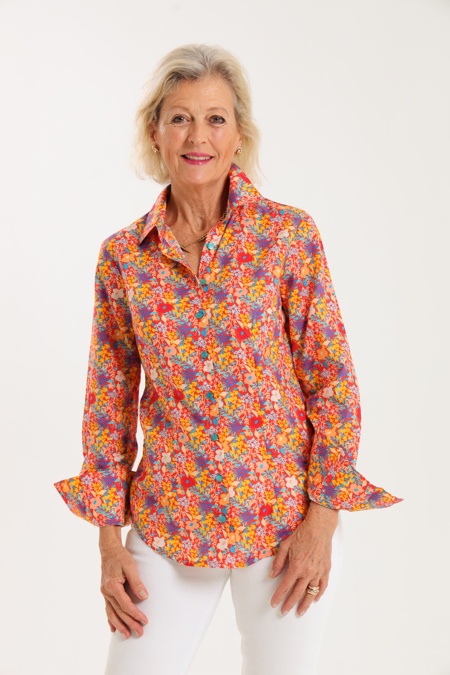 Hibiscus Shirt- Orange
