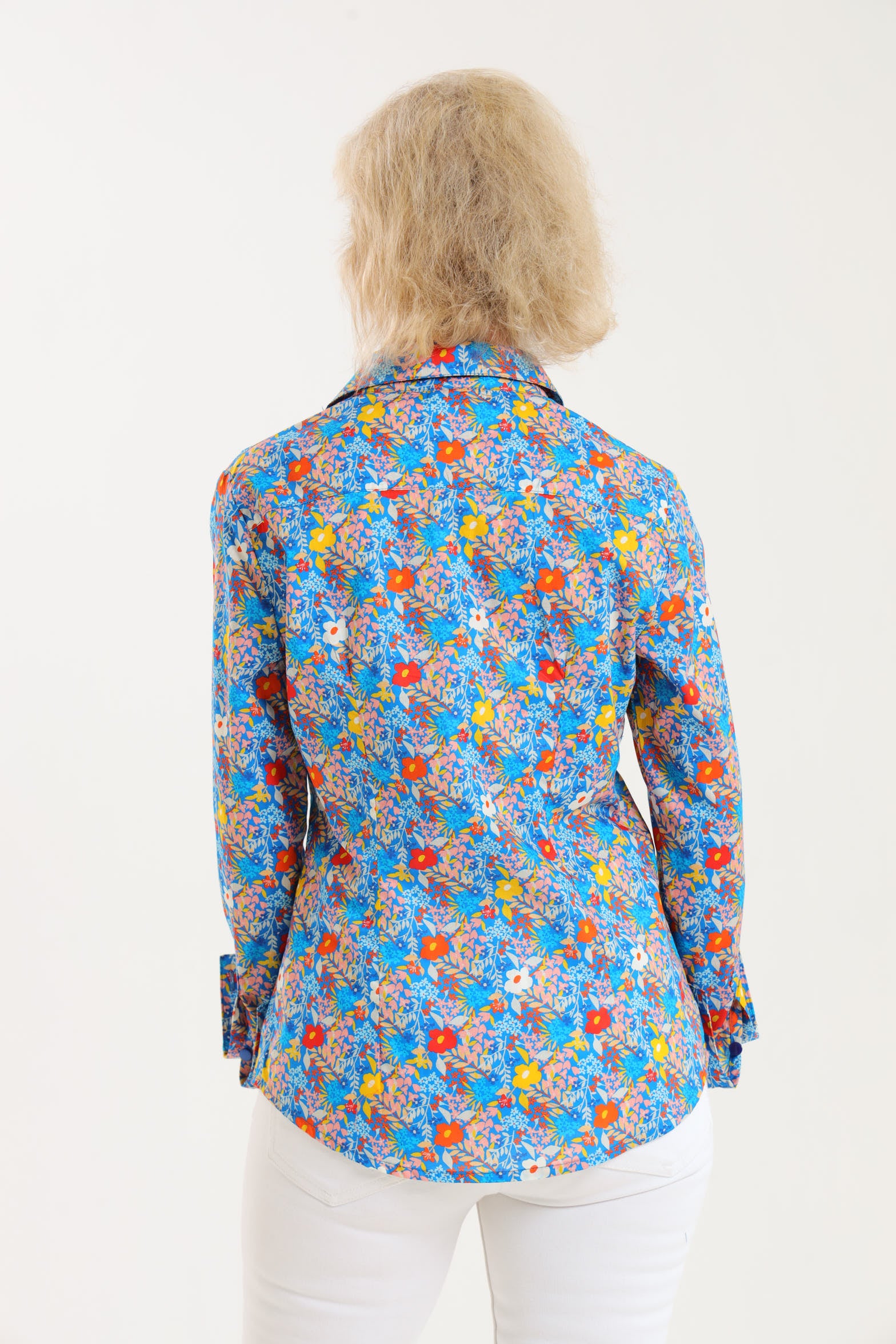 Hibiscus Shirt- Blue