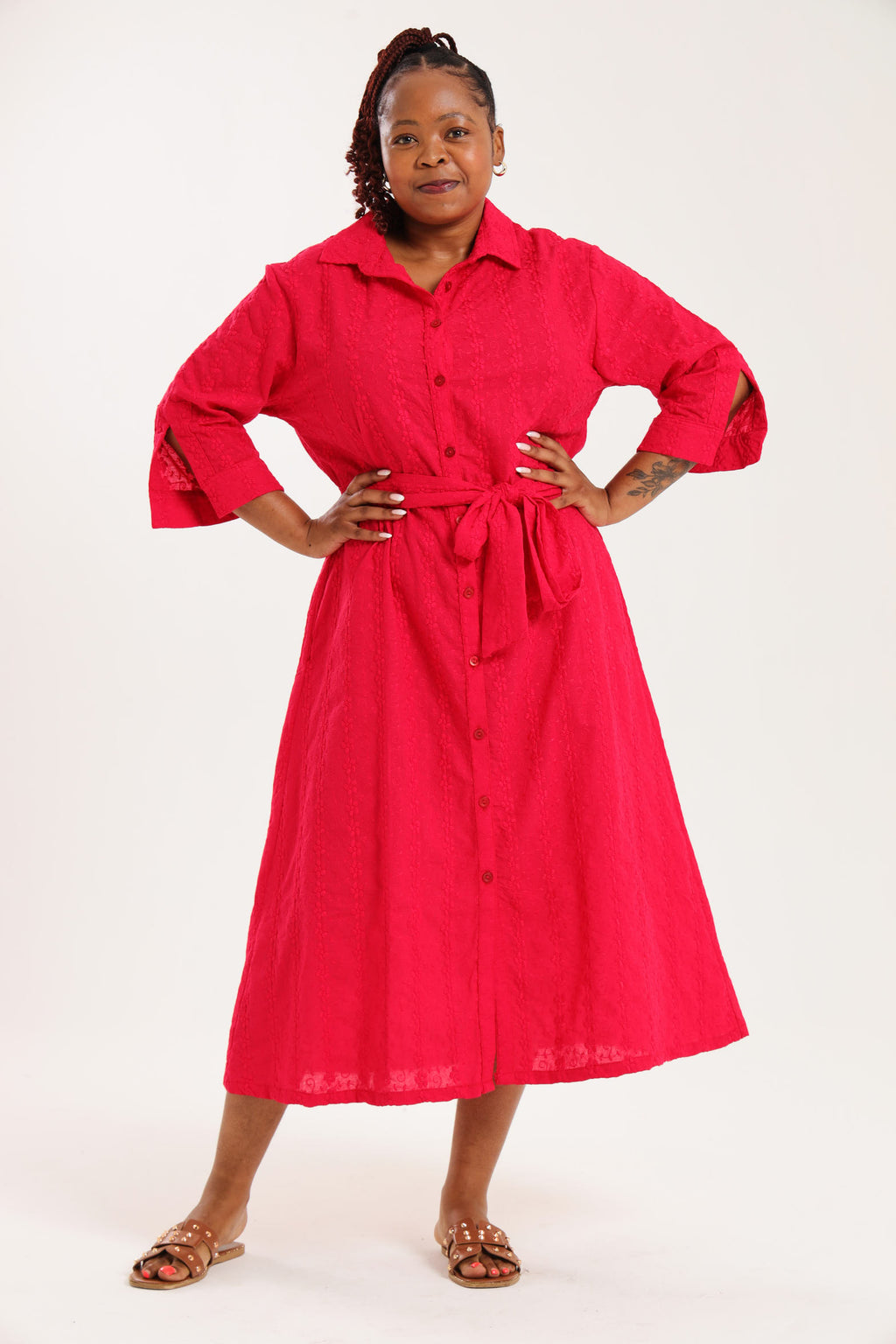 Spring Shirt-Waister- Red