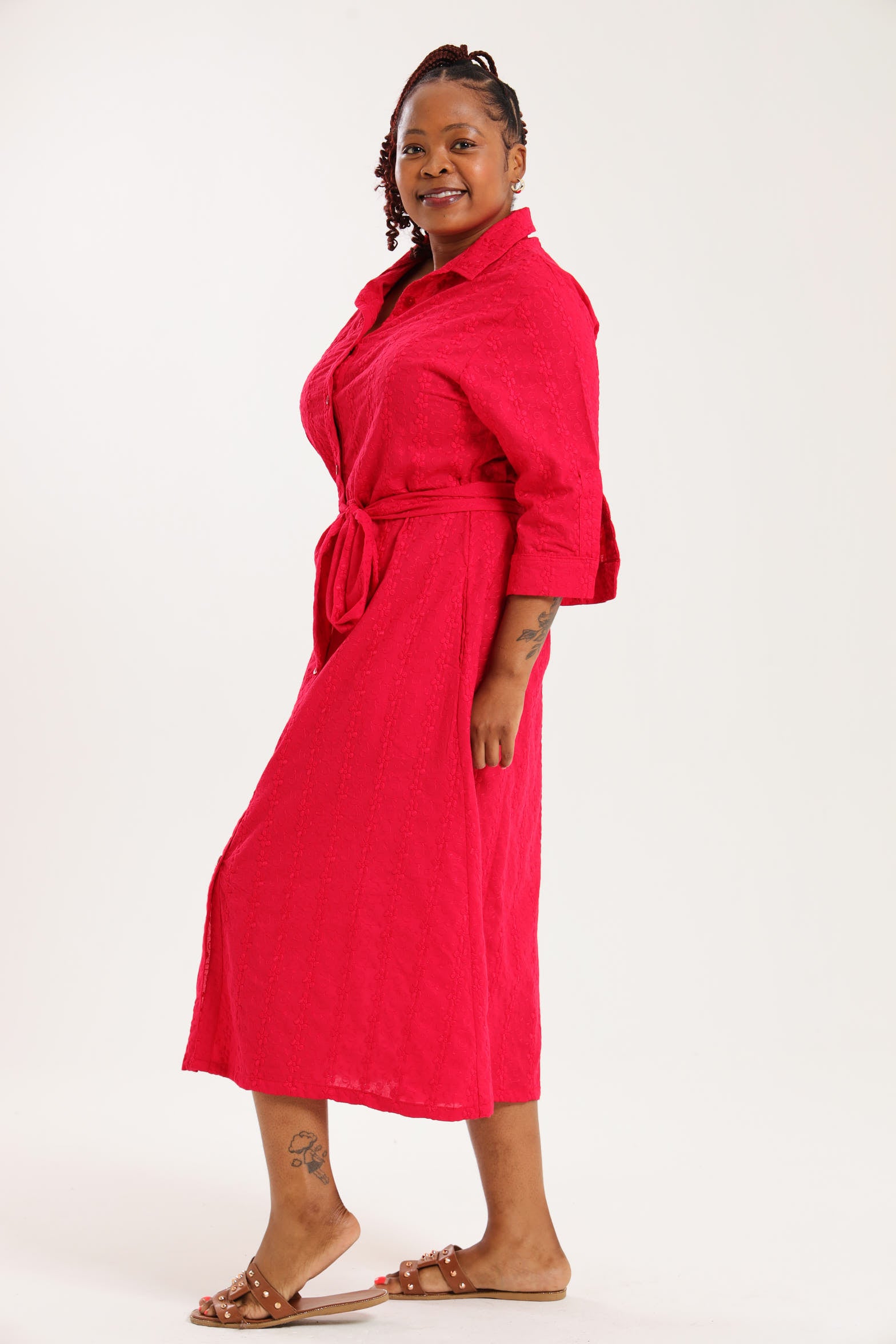 Spring Shirt-Waister- Red