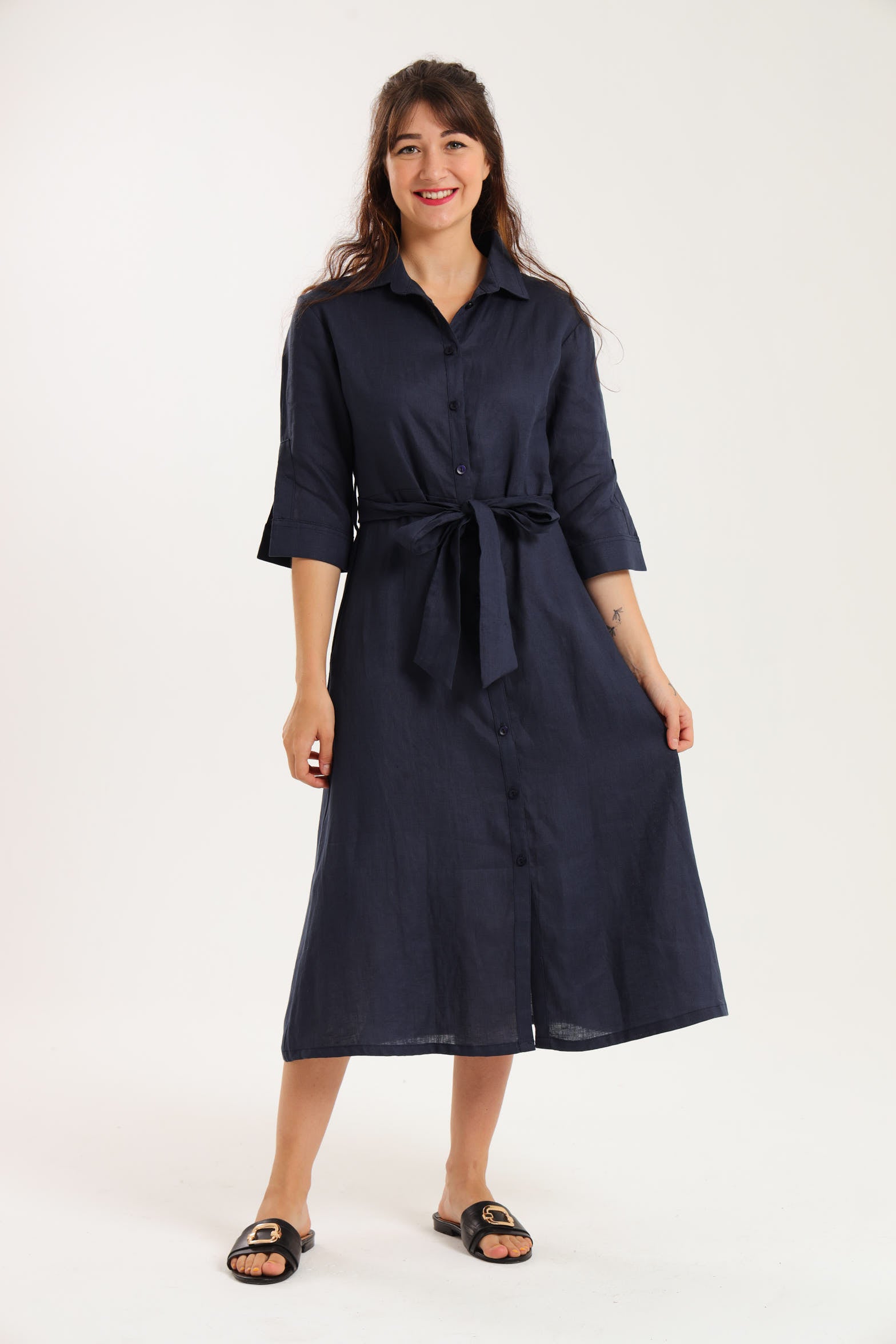 Spring Shirt-Waister- Navy