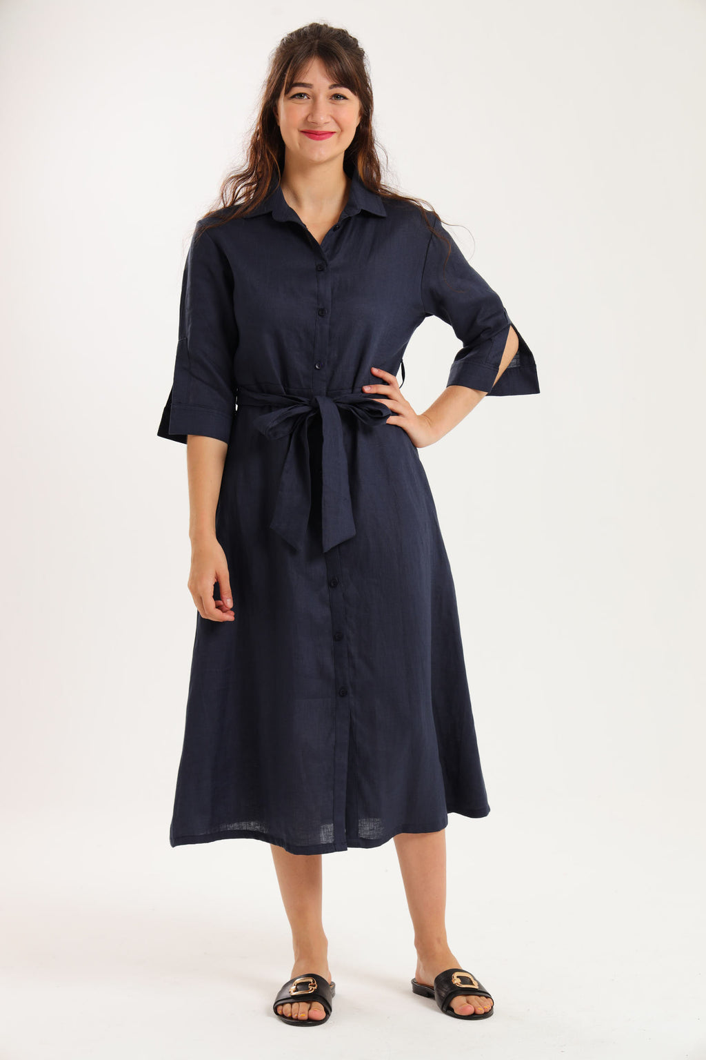 Spring Shirt-Waister- Navy