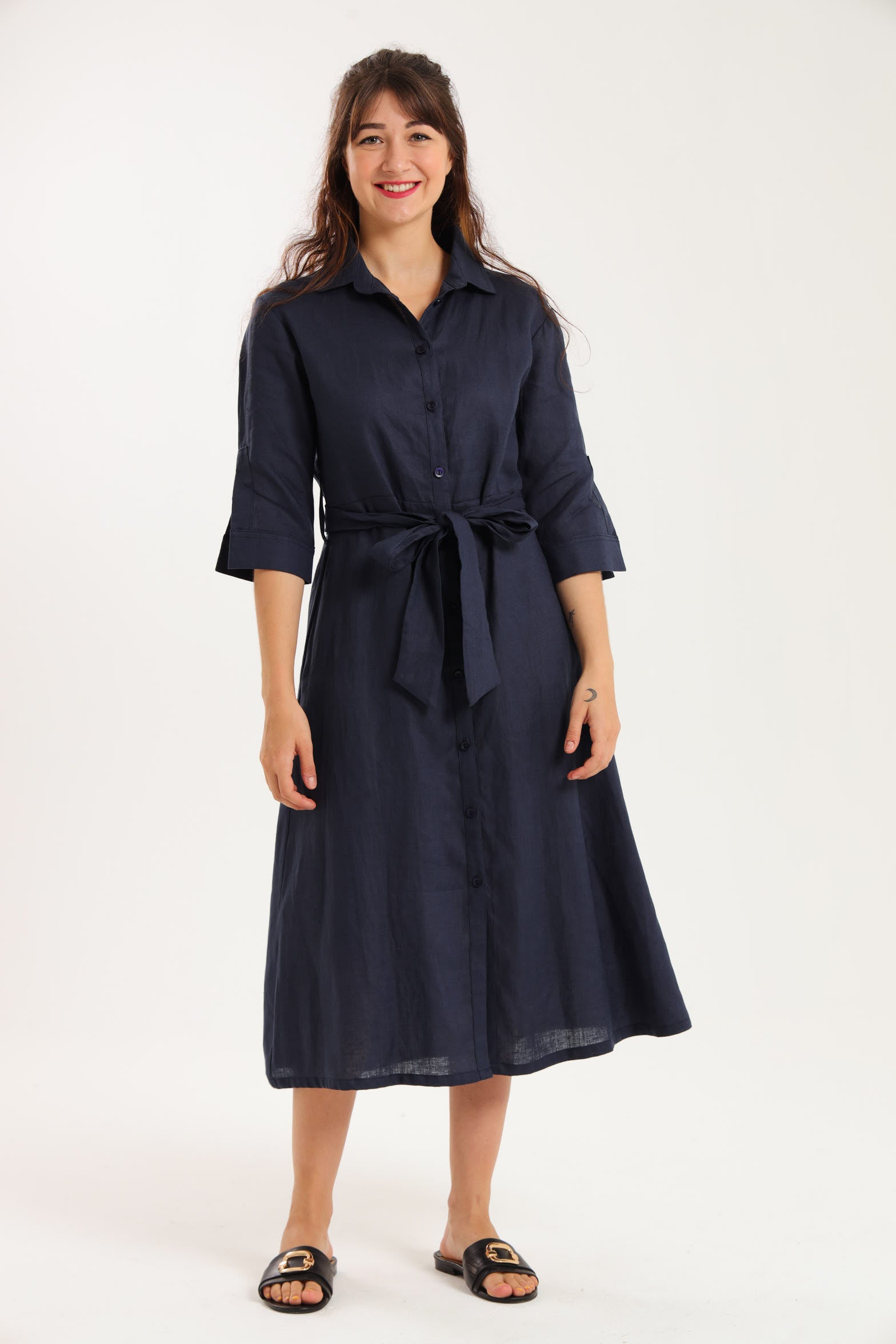 Spring Shirt-Waister- Navy