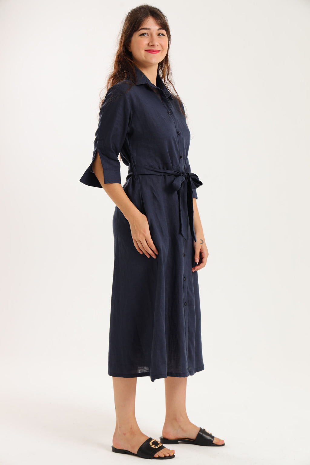 Spring Shirt-Waister- Navy