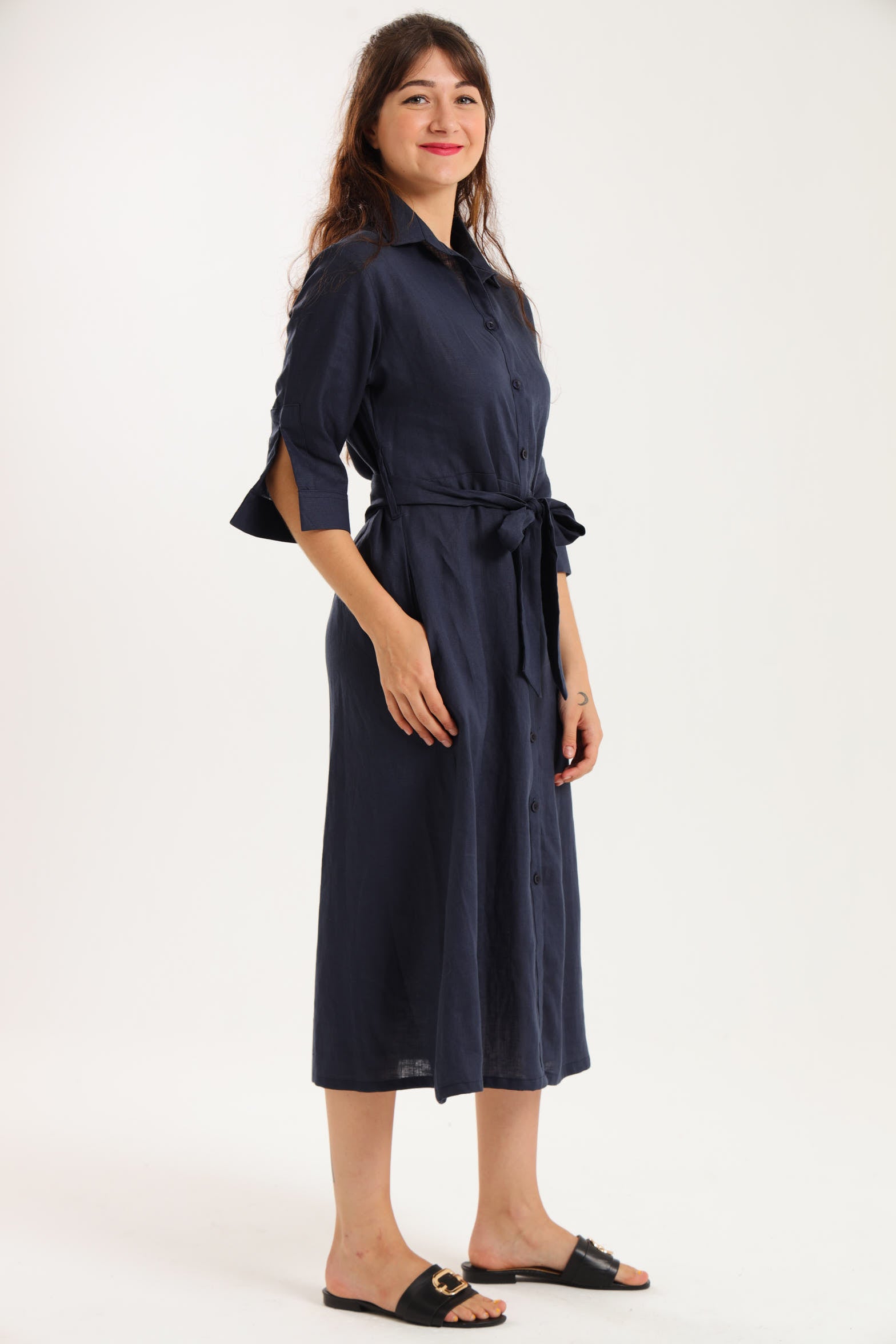 Spring Shirt-Waister- Navy