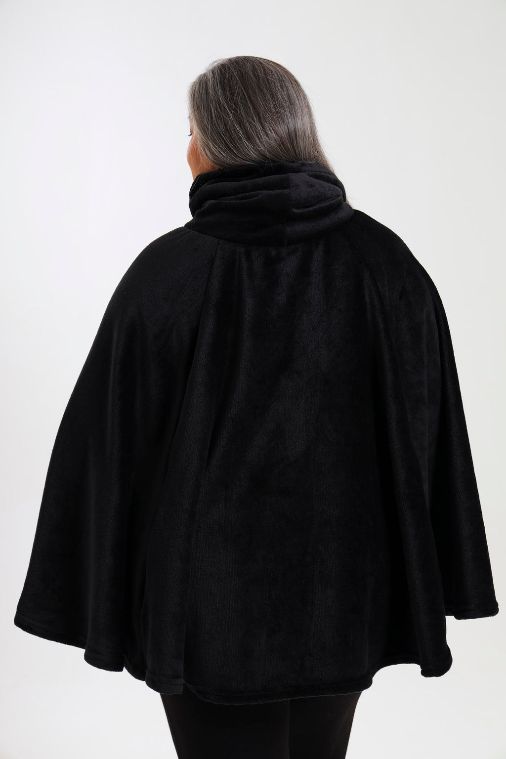 Pansy Poncho- Black