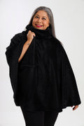 Pansy Poncho- Black
