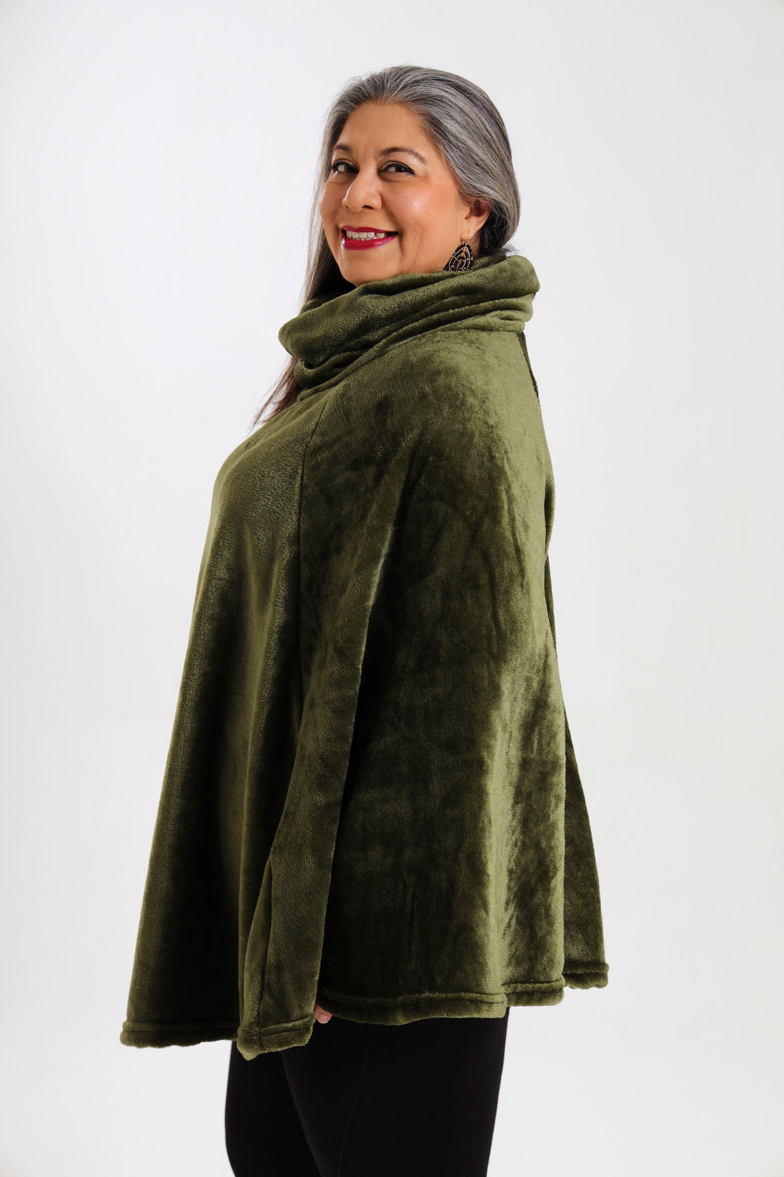 Pansy Poncho- Green