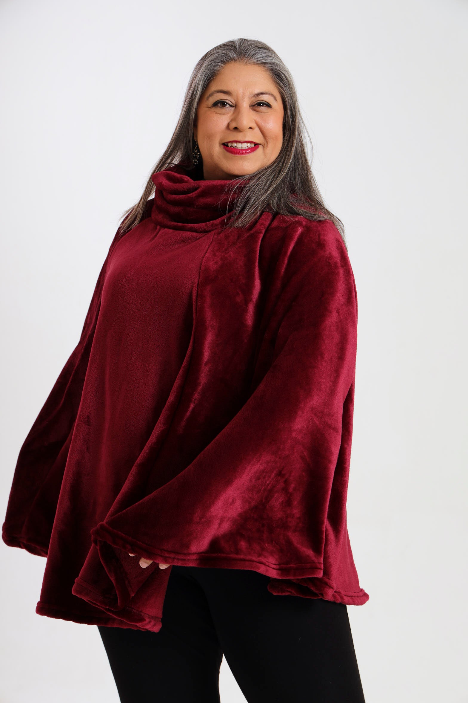 Pansy Poncho- Wine