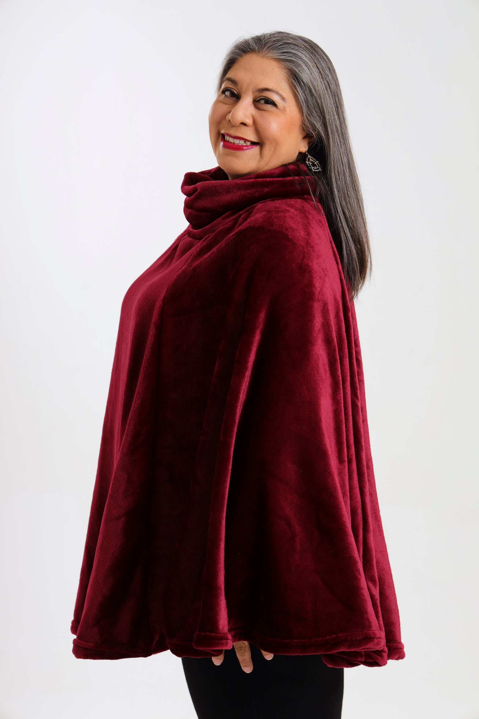 Pansy Poncho- Wine