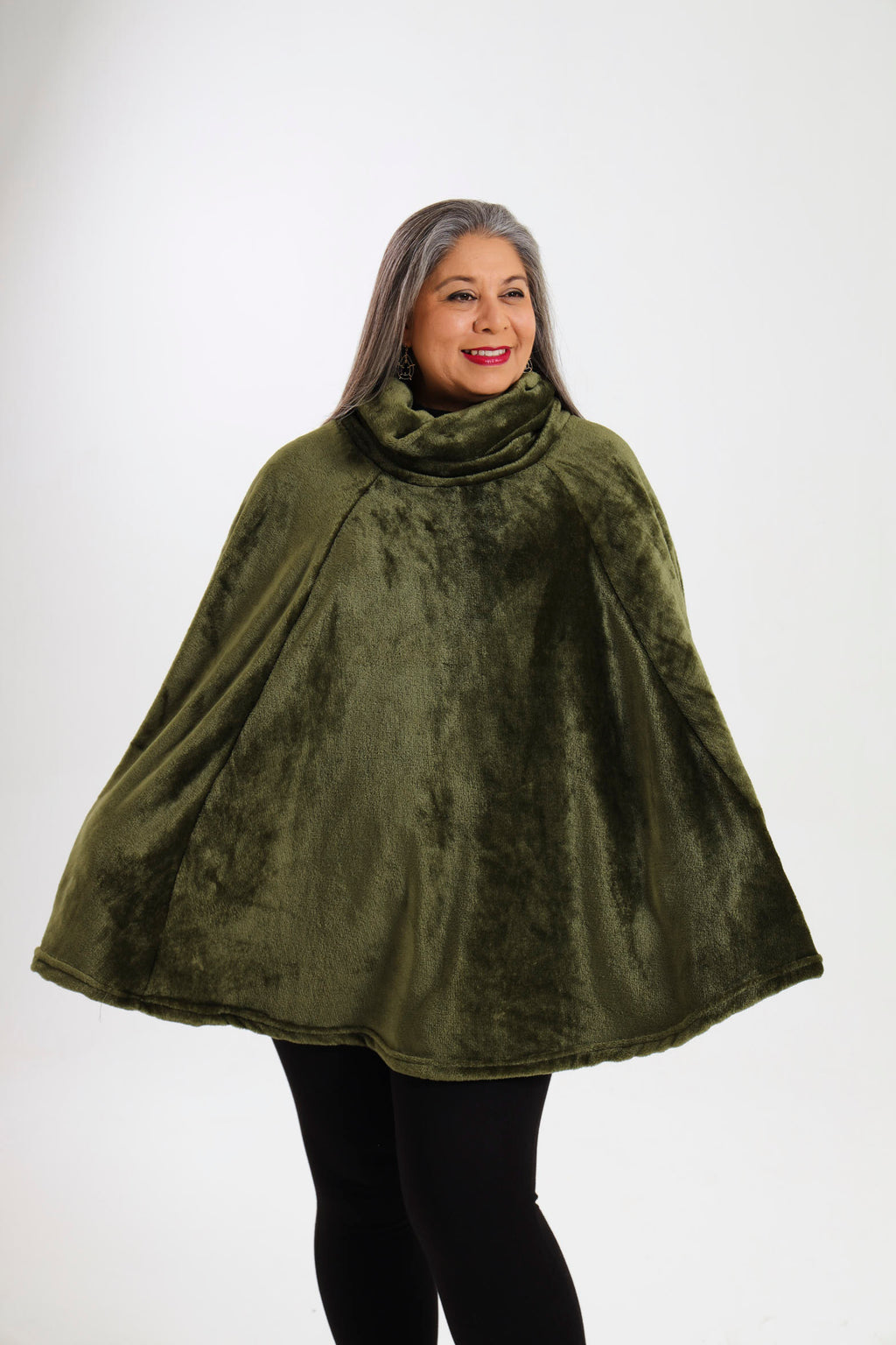 Pansy Poncho- Green